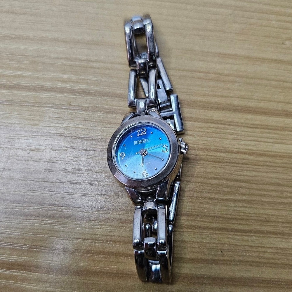 Rumours Womens Watch Silver Stainless Steel Water Resistant Blue Quartz